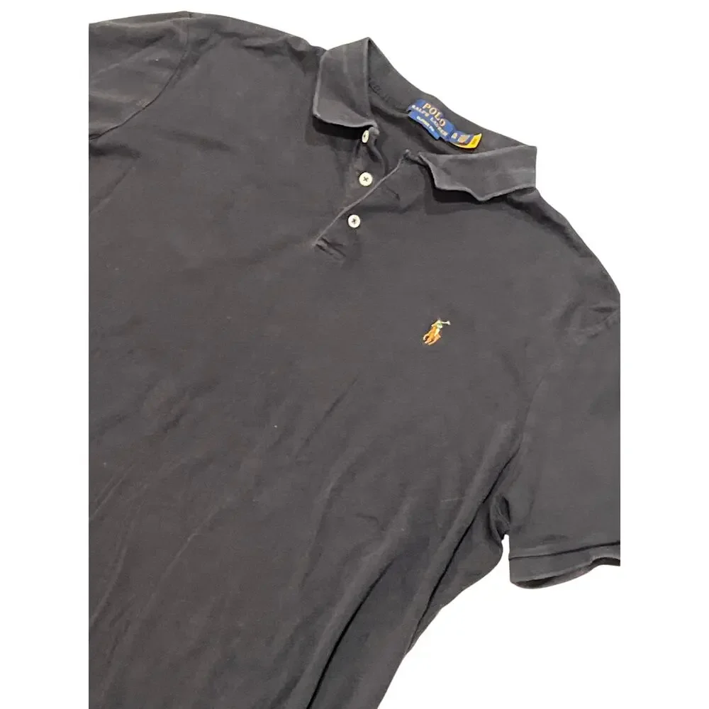 Polo by Ralph Lauren, Black Polo Shirt, Size XL, 1455-C